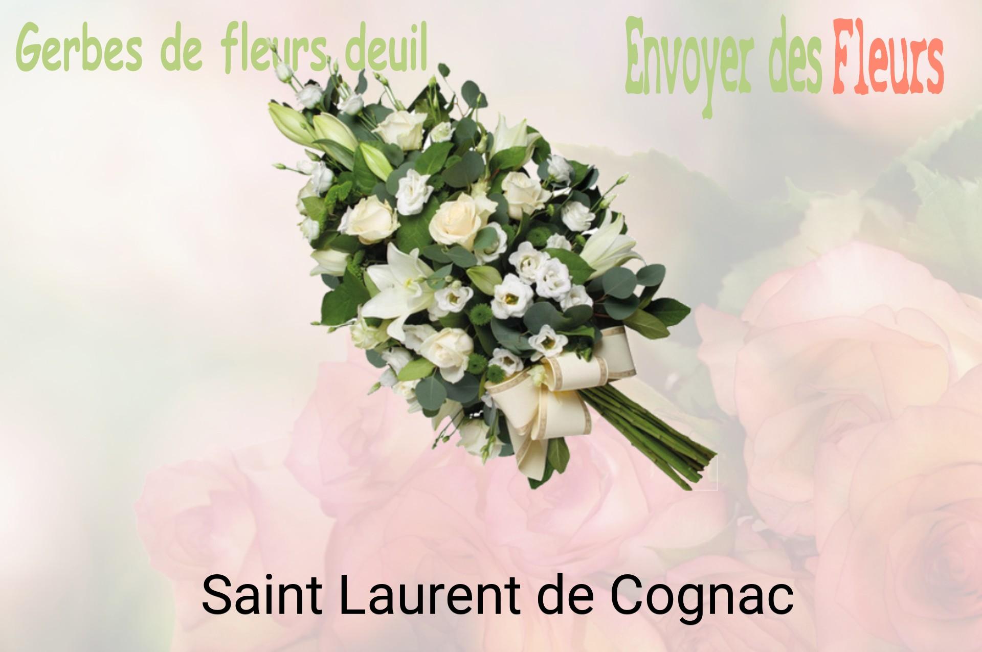 Gerbe de fleurs de deuil livrée à Saint-Laurent-de-Cognac